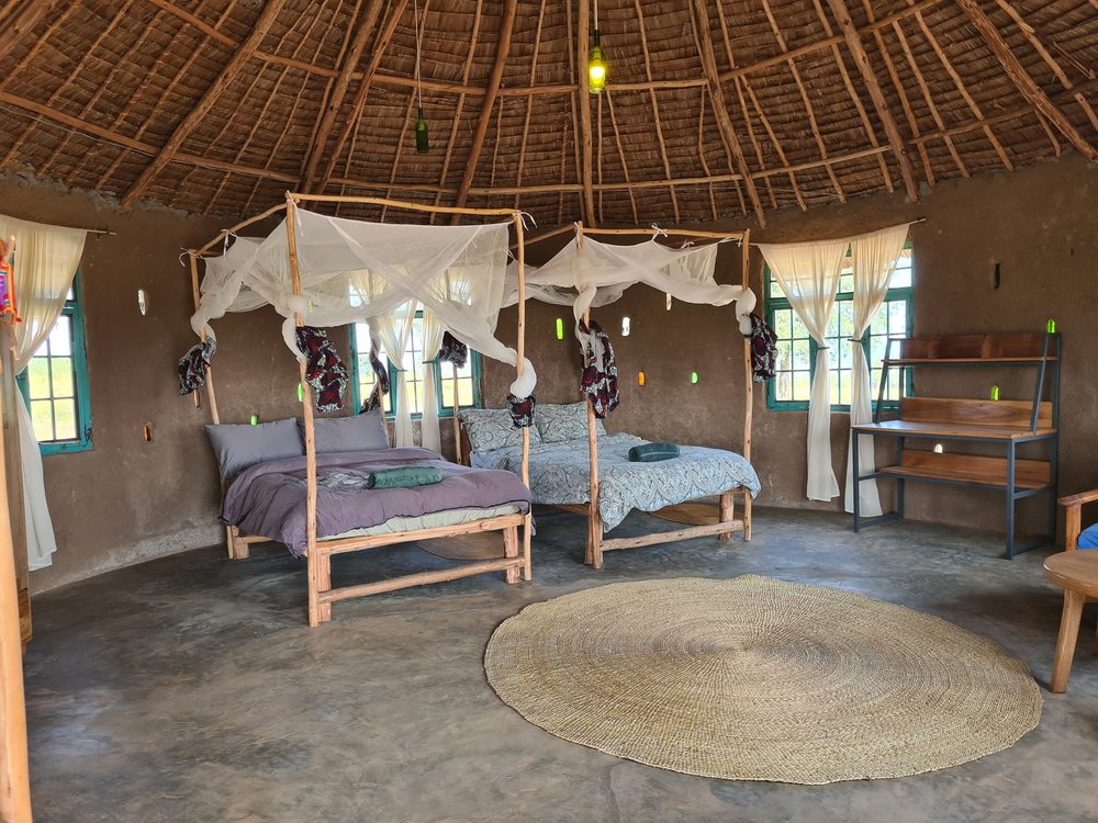 Sustainable accommodations at Worldschooling Tanzania Hub.